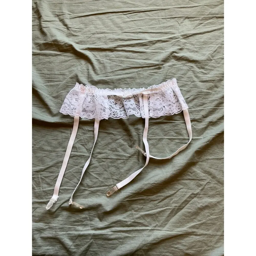 Vintage Christian Dior Intimates Lace Wedding Garter Belt One Size